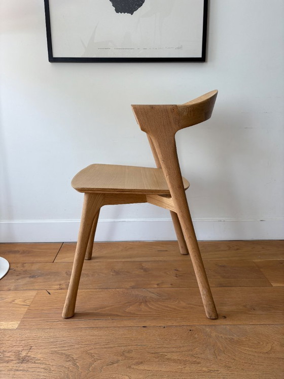 Image 1 of Ethnicraft Bok eetkamerstoel – geolied eiken – vintage staat