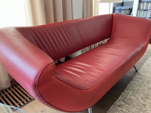 Leolux Arabella 2.5-seater (185 cm wide) red/orange