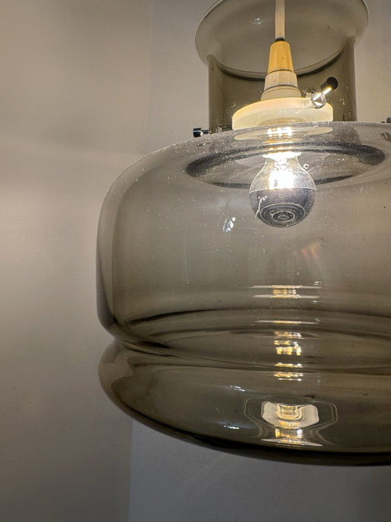 Image 1 of Smoked glass Space Age pendant light, 1970s
