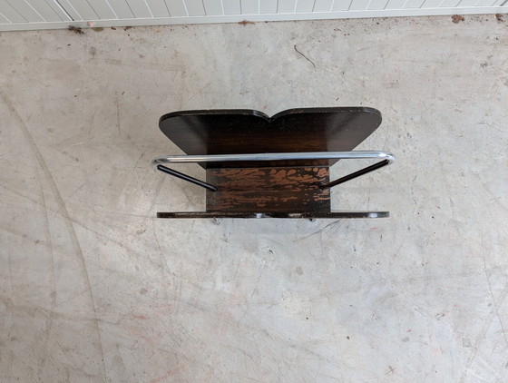 Portariviste Vintage in Legno – Wood, Chrome (photo 8 of 11)