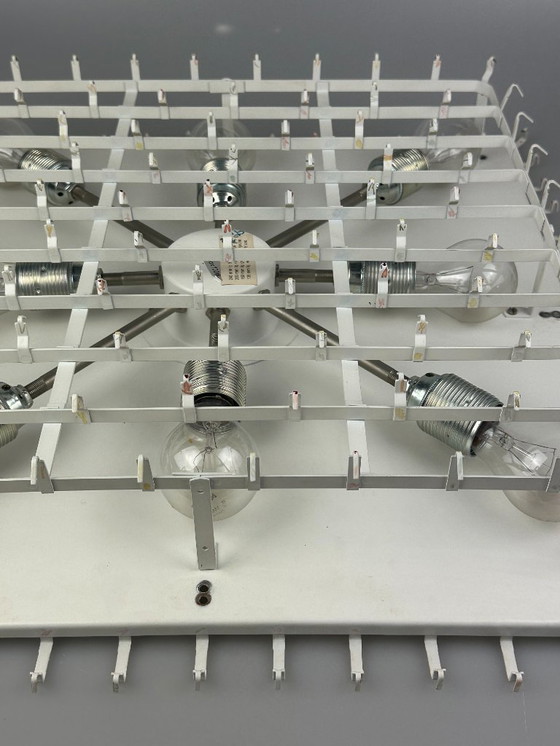 Image 1 of Lampadario da soffitto anni '60-'70 di Doria Leuchten Germania Vetro ghiaccio