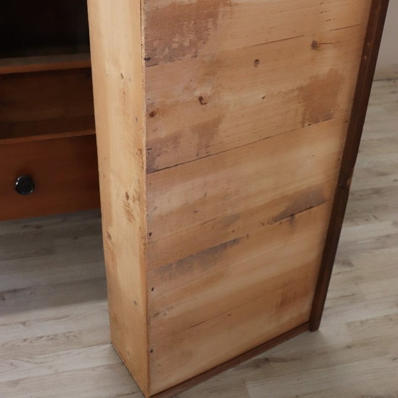 Image 1 of Antieke massief notenhouten ladekast, Italië, begin 19e eeuw