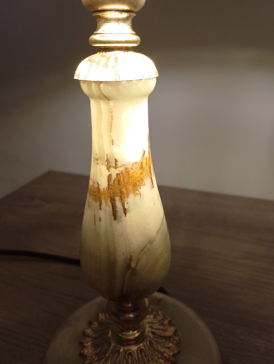 Image 1 of Vintage neoklassieke lamp in onyxbrons, volledig gerestaureerd.