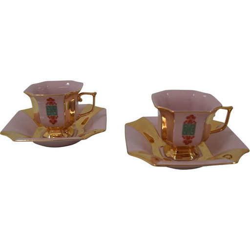 Paire de tasses et soucoupes vintage par Haas & Czjzek, 1960