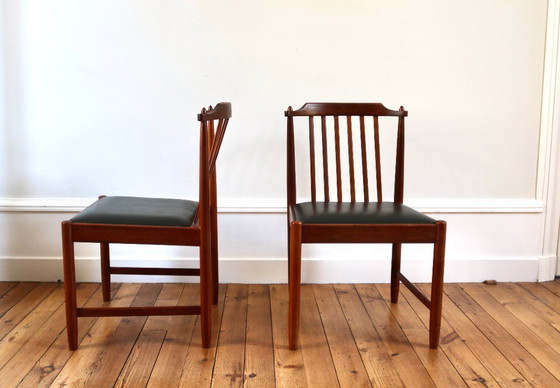 Image 1 of Set of 4 Scandinavian vintage Breox teak chairs, 1960