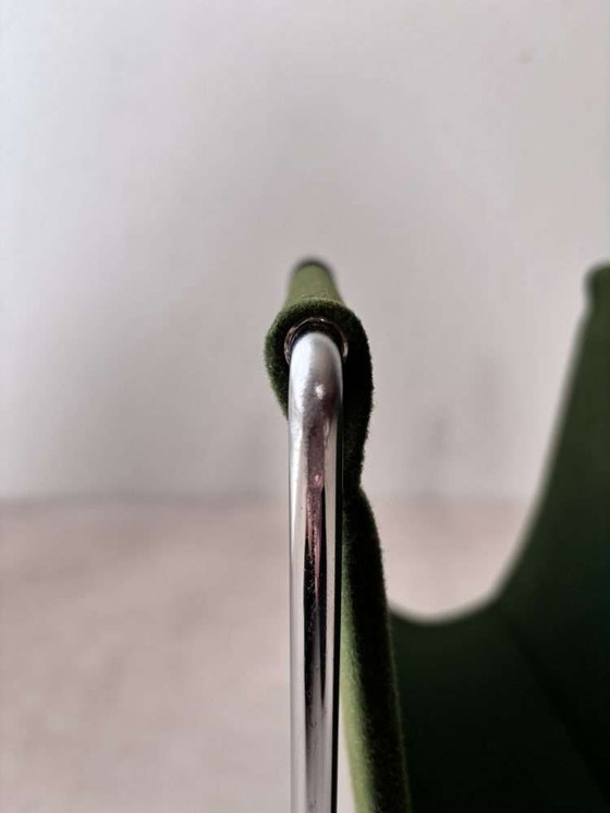 Image 1 of Panier de lecture Brabantia en feutre vert mousse, style milieu du siècle