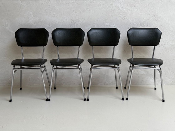 Image 1 of 4 x Vintage tubular frame chairs | 1970s | Original condition