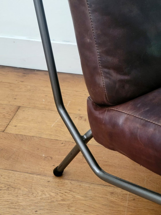 Koene Oberman fauteuil voor Gelderland in leer en staal, Nederland, jaren ’50 – Leather, Metal (photo 7 of 9)