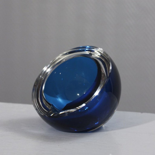 Sommerso Aschenbecher im Space-Age-Design, Kristallglas Saint Louis, Frankreich, 20. Jahrhundert