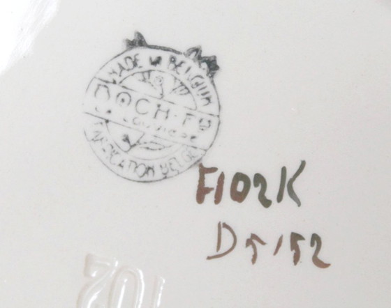 Boch Frères Keramis ciotolina su piedini, Art déco, Decorazione D5152, Ciotole, Ceramica, Dorato (foto 2 di 5)