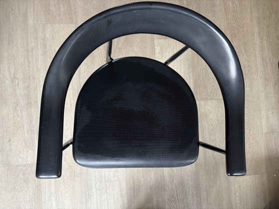 Image 1 of Sillas de comedor Phase P40 de 6 fases - Caucho y metal negros