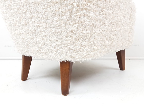 Image 1 of Vintage Artifort Theo Ruth doodle curl cream white new fabric