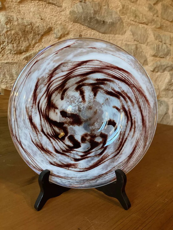 Image 1 of Opaline glass plate/trinket dish from Florence