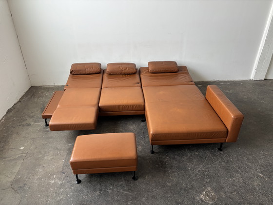 Image 1 of Brühl Moule designer corner sofa couch leather cognac