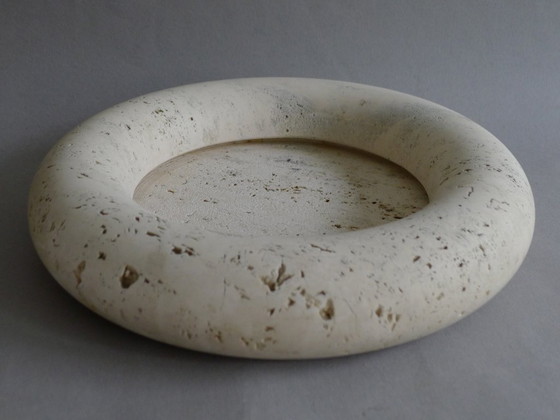 Image 1 of Carrara Traventin Schale Design Alessandro Giusti/ Egidio Di Rosa UP&UP 70s