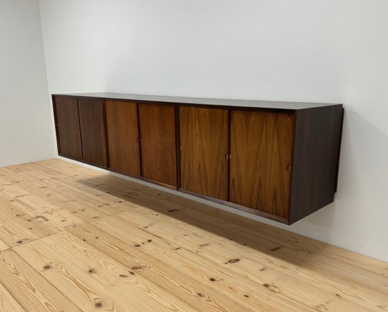 Image 1 of Poul Cadovius zwevend wanddressoir van palissanderhout, van CADO, jaren 1960.