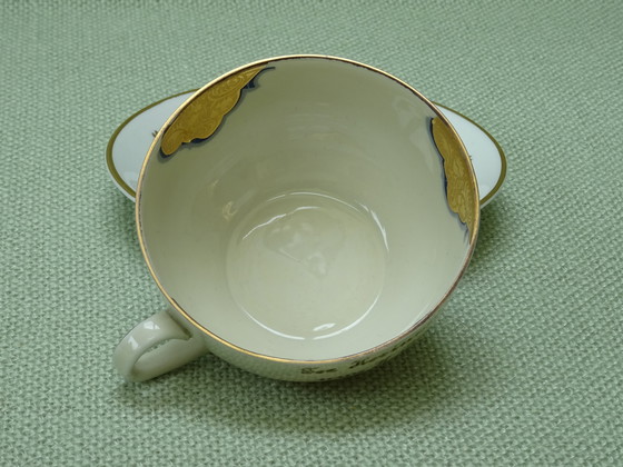 Image 1 of Tazza da caffè/piattino Limoges/Bavaria - dipinta a mano in oro