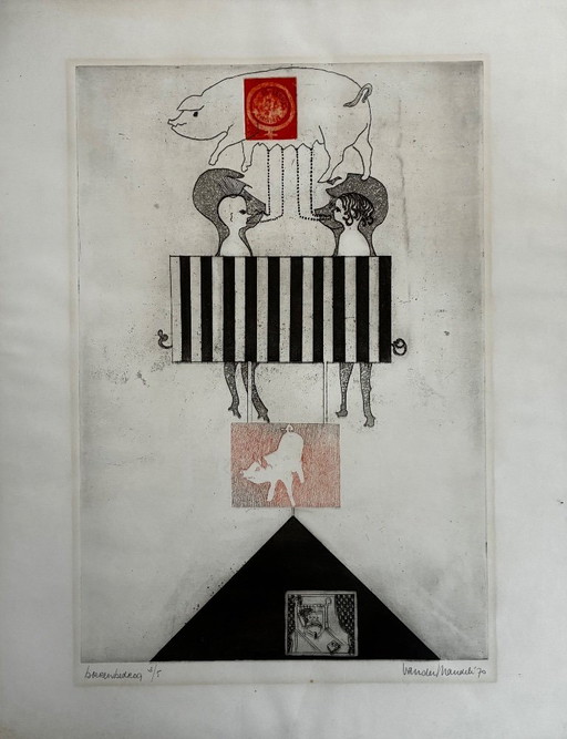 Anneke van der Mandele – Boerenbedrog Anneke van der Mandele (Bergen, 1938) - 'Boerenbedrog' (1970)