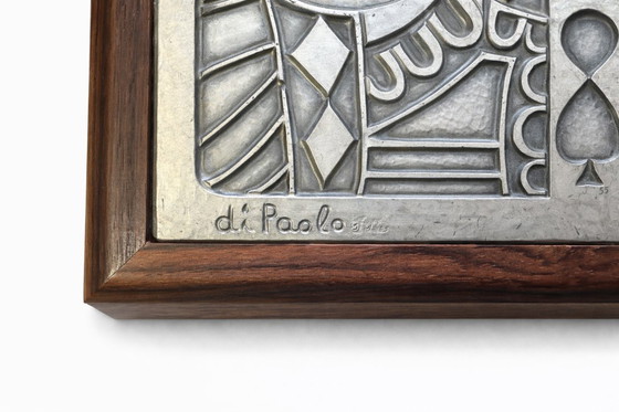 Image 1 of Spielbox aus Holz und 925er Sterlingsilber aus den 1960er Jahren