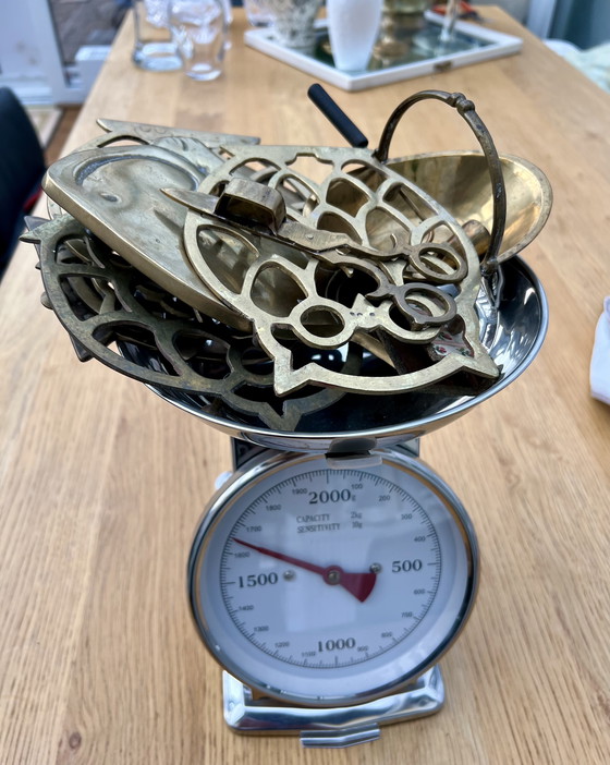 Image 1 of Large vintage collection made of solid brass - owls, cat, bookend & more