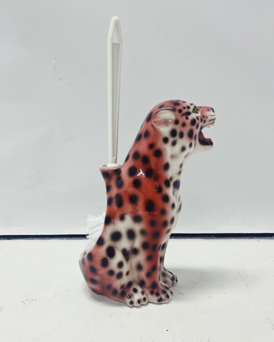 Image 1 of Leopard Toilet Holder Pink