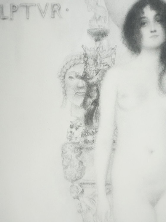 Gustav Klimt: De allegorie van de beeldhouwkunst, gesigneerde lithografie – Litho's & Zeefdrukken, Paper (photo 9 of 15)