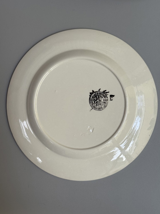 Image 1 of Set di 12 piatti da dessert o da colazione vintage Boch Frères - anni '40