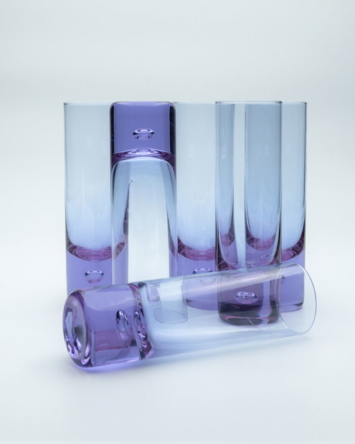 6 vasos de trago largo de alejandrita