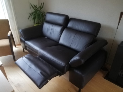 Leather Two-Seater Sofa ROM1961 - Electrically Adjustable