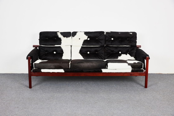 Image 1 of Guama sofa in zwart en wit leer van Gonzalo Cordoba voor Dujo, jaren 1950