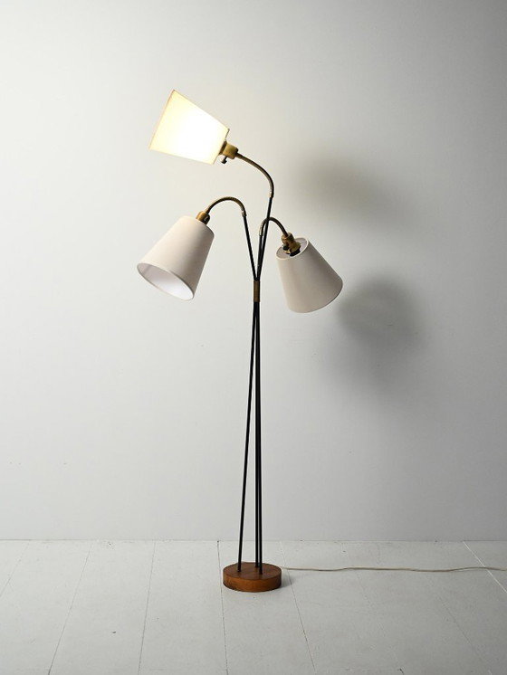 Image 1 of Scandinavian three-light floor lamp