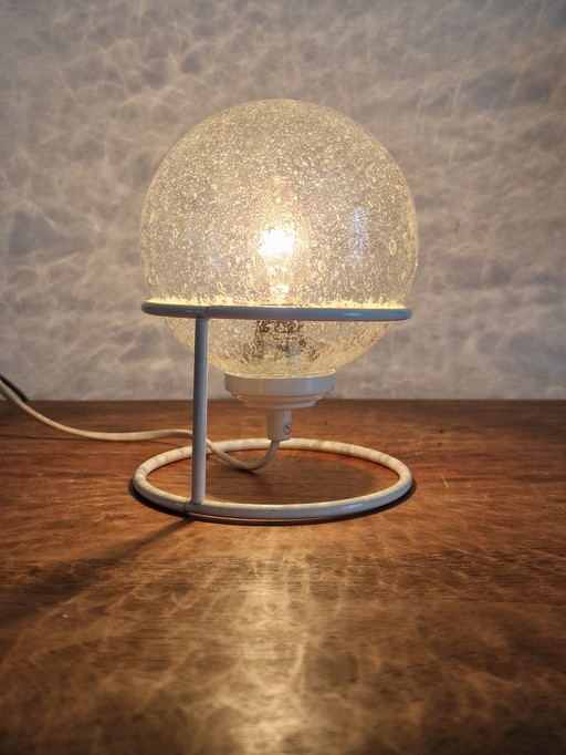 Spiraallamp glazen bol 60s