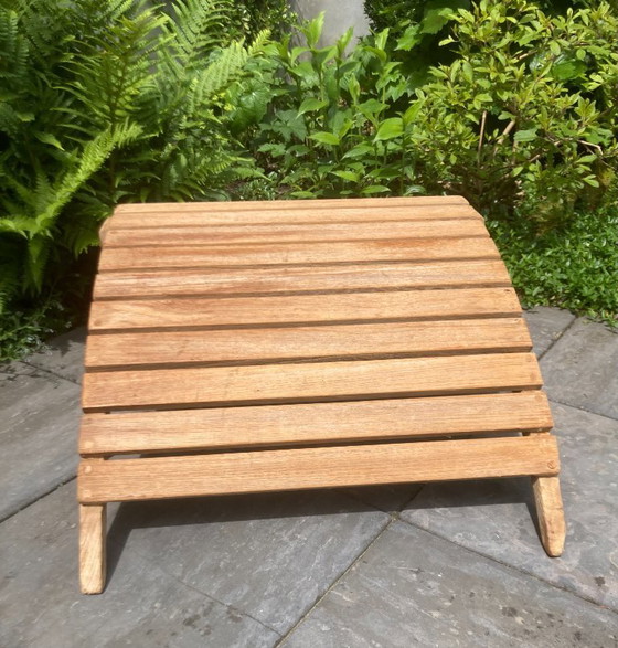 Image 1 of Poggiapiedi classico in teak Teak&Garden di alta qualità