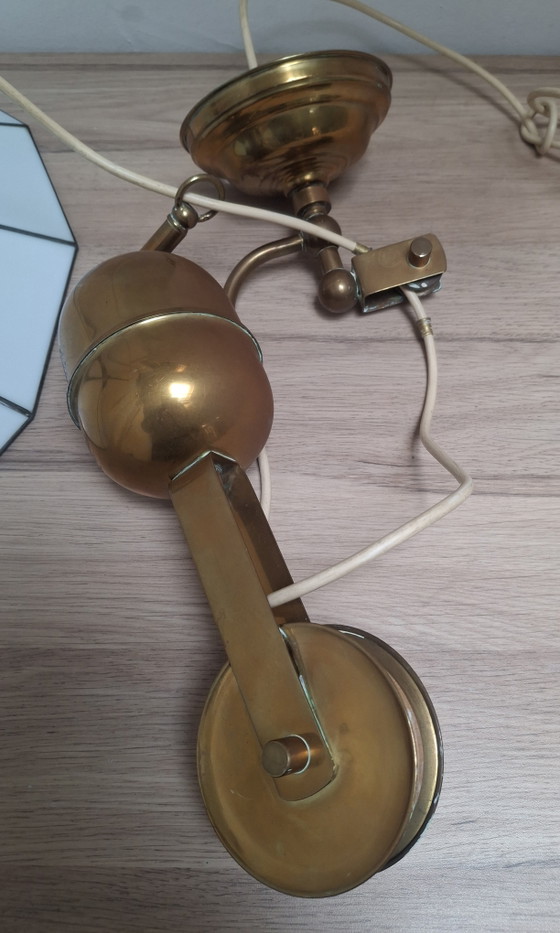 Image 1 of ArtDeco Tiffani vintage hanglamp. 