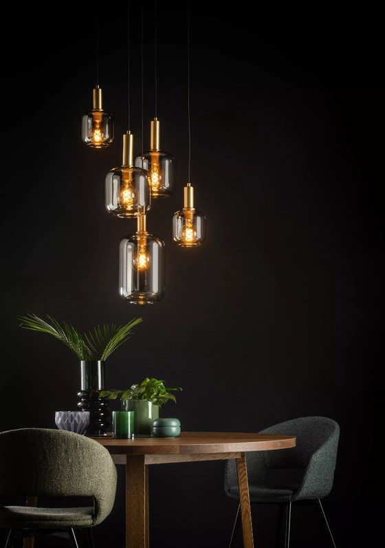 Image 1 of Lucide JOANET - Lámpara colgante - Ø 66 cm - 5xE27 - Fumé