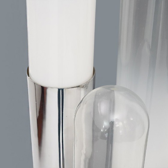 Image 1 of Lampadaire en métal chromé et verre, années 1970