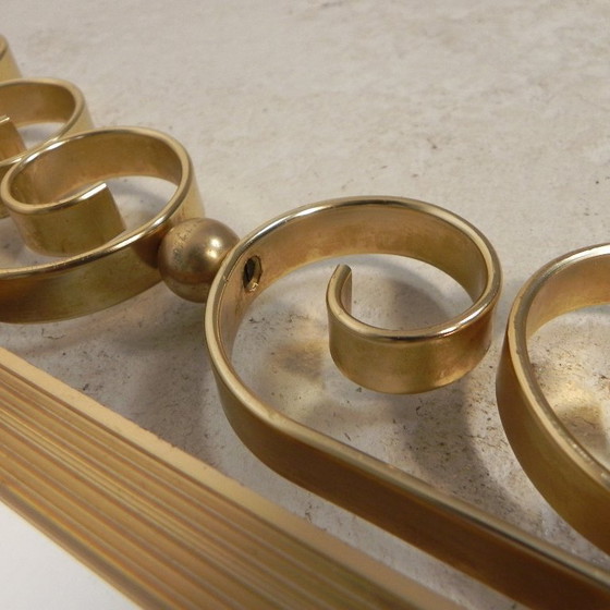 Image 1 of Vintage geslepen spiegel in aluminium frame, jaren 50