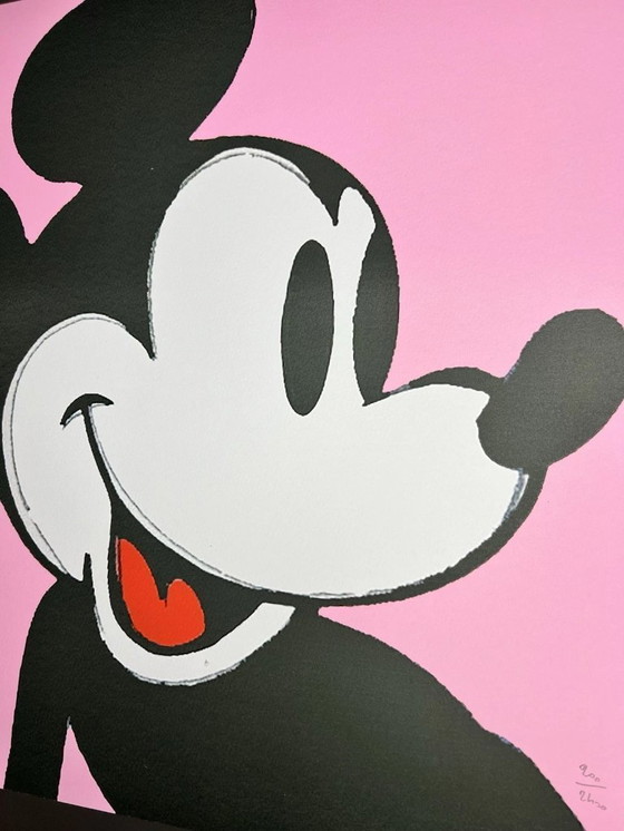 Image 1 of Litografía de "Mickey Mouse" de Andy Warhol, Museo de Arte Carnegie de 1986
