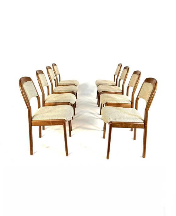 Image 1 of 8x vintage dining room chair, Dyrlund '70