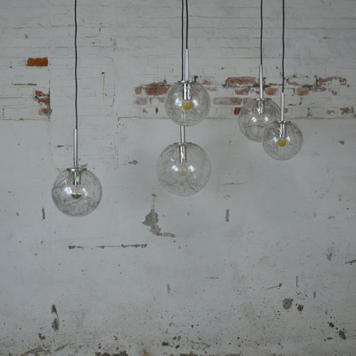 5x glass ball pendant lights