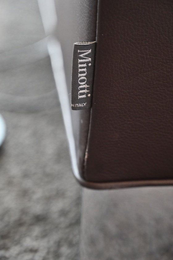 Image 1 of Originele Minotti Pollock designbank in nappa leer – kleur caffe – nieuwstaat