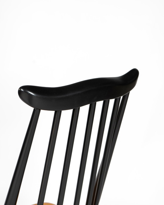 Image 1 of 2 X Moustache Dining Chairs By L. Ercolani For Ercol In Black And Elm Wood