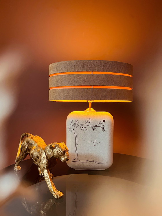 Image 1 of Unique Bohemian/Japanese table lamp