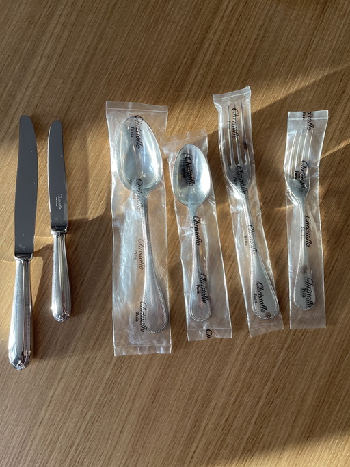 Servizio da tavola Perle placcato argento Christofle