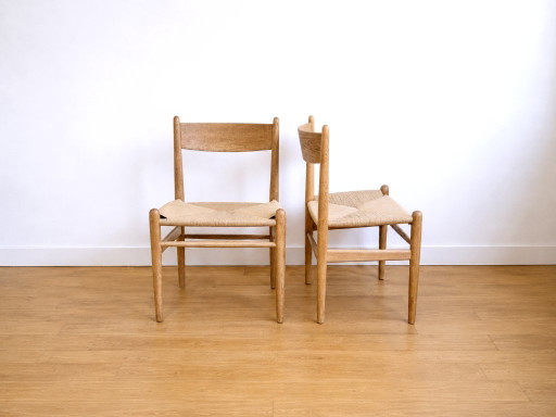 Lot de 2 chaises de salle à manger Hans J. Wegner CH36 pour Carl Hansen & Søn en chêne massif