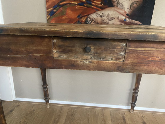 Image 1 of Old antique desk table