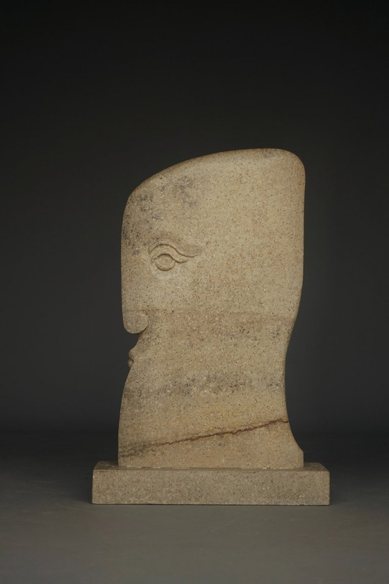 Image 1 of Monumental Sculpture of stylised Head. 1970s