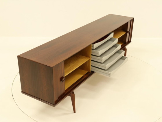 Image 1 of Grande credenza in palissandro con ante a tamburo di Oswald Vermaercke per V-Form, Belgio, anni '60