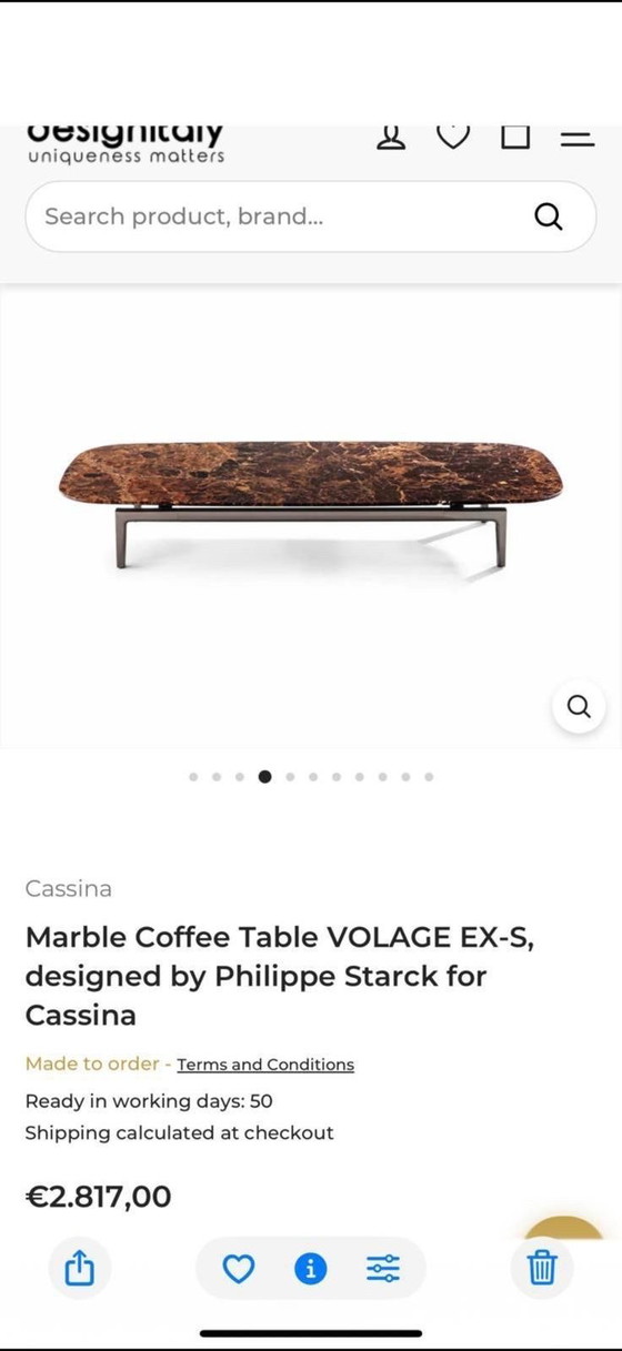 Image 1 of Salon tafel   Cassina model phillip starck