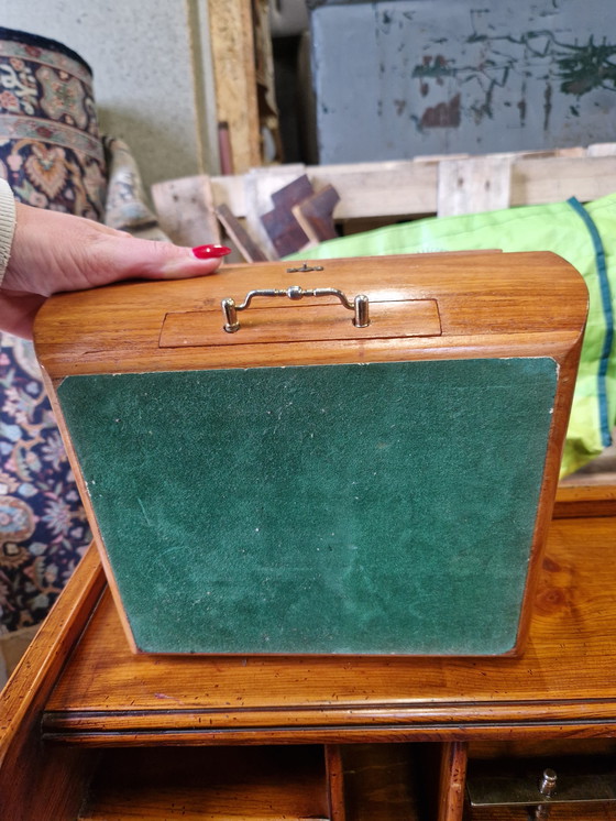 Image 1 of Belle ancienne boîte à cigares avec son contenu